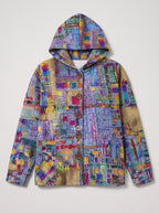 Patchtura Abstract Print Hooded Button-Up Cardigan – Women Casual Bohemian Lightweight Hooded Cardigan
