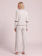 Ribwick Half-Zip Knit Tracksuit Co-Ord Set – Women Loungewear Casual Two Piece Knitted Jogger Tracksuit