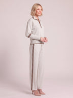 Ribwick Half-Zip Knit Tracksuit Co-Ord Set – Women Loungewear Casual Two Piece Knitted Jogger Tracksuit