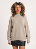 Costaro Oversized Turtleneck Jumper – Chunky Knit Women Longline Relaxed Fit Sweater
