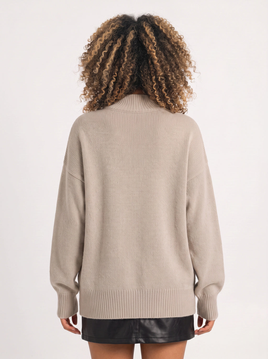 Costaro Oversized Turtleneck Jumper – Chunky Knit Women Longline Relaxed Fit Sweater