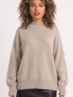 Costaro Oversized Turtleneck Jumper – Chunky Knit Women Longline Relaxed Fit Sweater