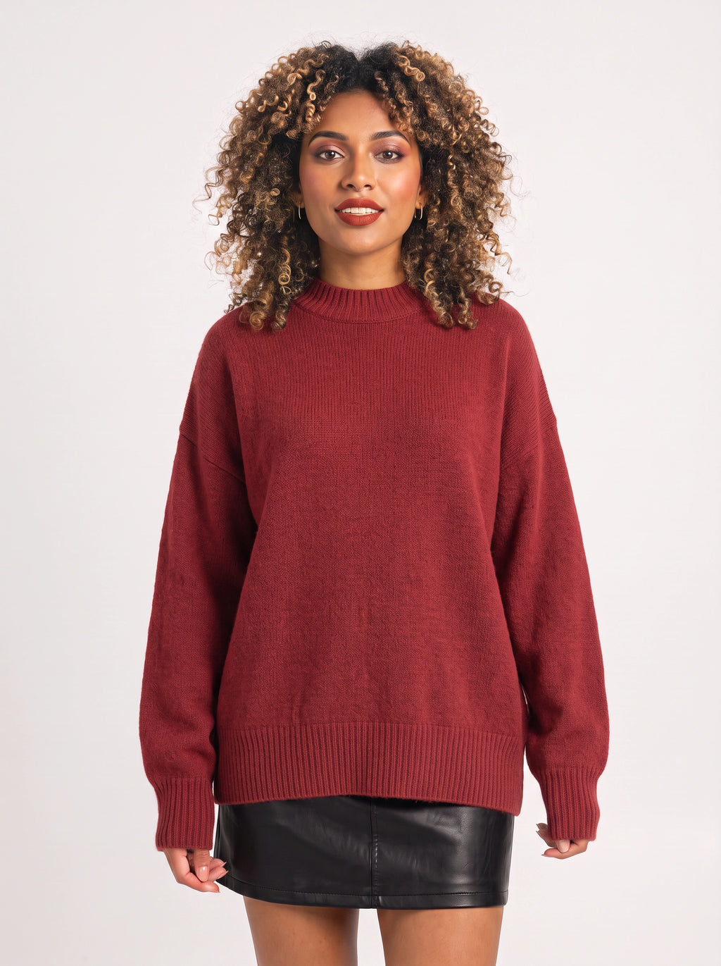 Costaro Oversized Turtleneck Jumper – Chunky Knit Women Longline Relaxed Fit Sweater