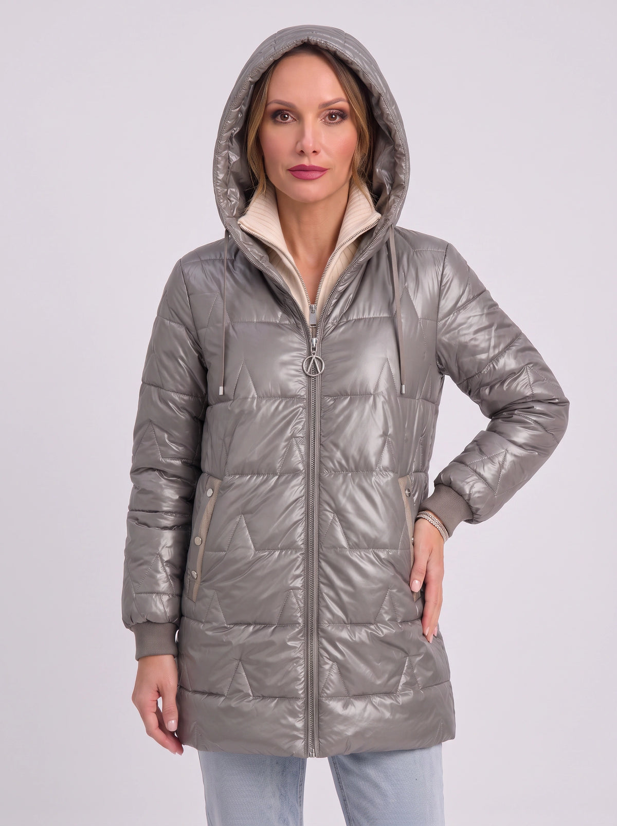 Quiltera Longline Hooded Puffer Jacket – Black Puffer Coat Women Ladies Longline Winter Hood Jacket