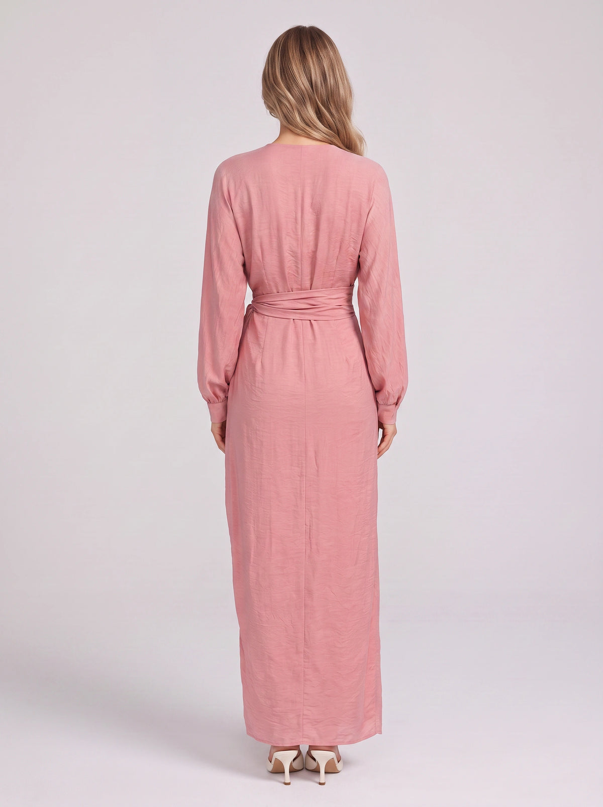 Volatta Wrap Maxi Dress – Long Sleeve Women Wedding Guest Party Formal Evening Elegant Maxi Dress