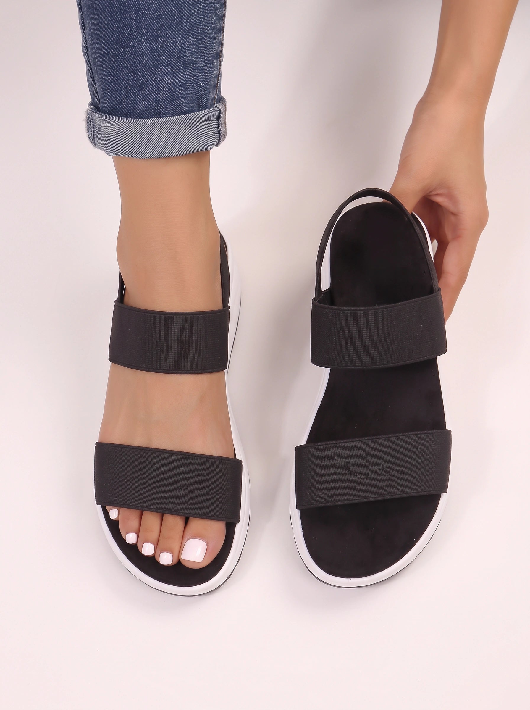 Stridix Double Strap Chunky Platform Sandals – Women Sport Comfort Walking Summer Casual Trainer Flatform Sandals