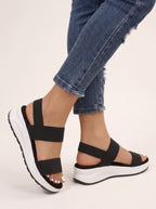 Stridix Double Strap Chunky Platform Sandals – Women Sport Comfort Walking Summer Casual Trainer Flatform Sandals