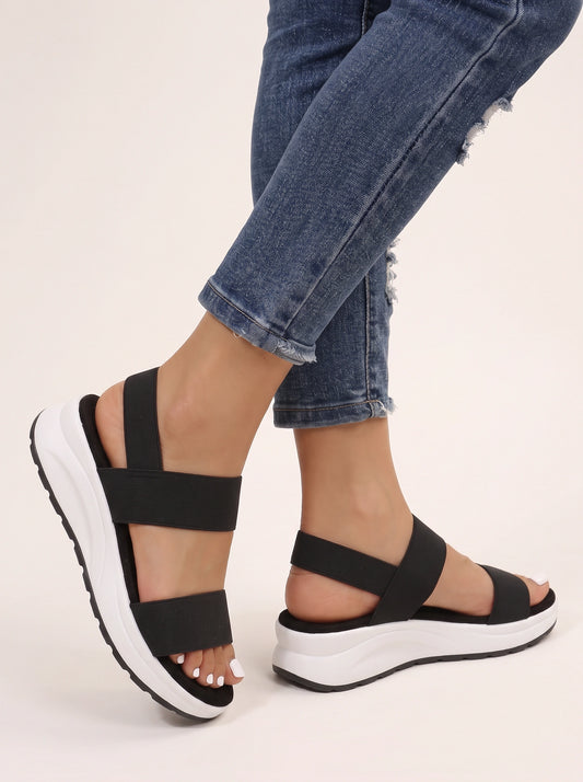 Stridix Double Strap Chunky Platform Sandals – Women Sport Comfort Walking Summer Casual Trainer Flatform Sandals