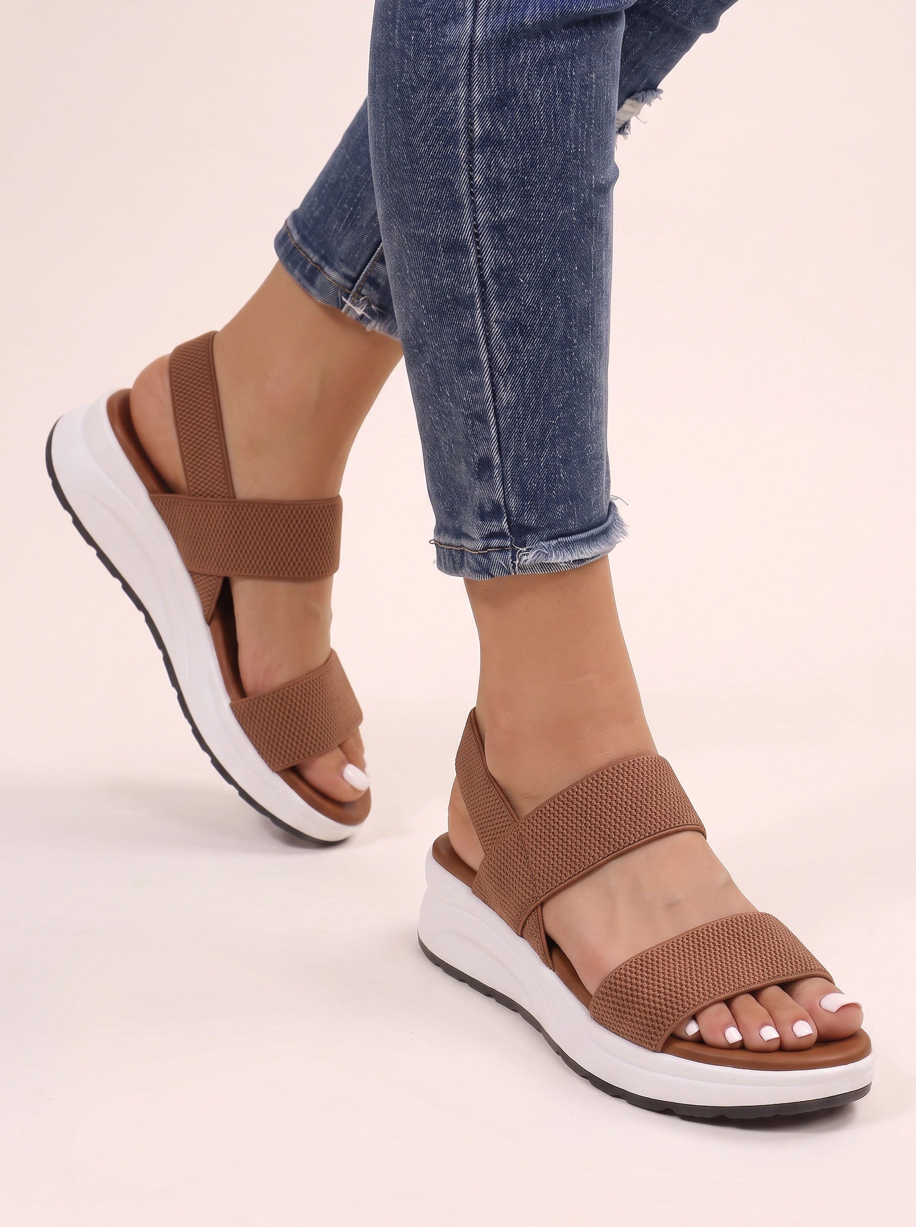 Stridix Double Strap Chunky Platform Sandals – Women Sport Comfort Walking Summer Casual Trainer Flatform Sandals
