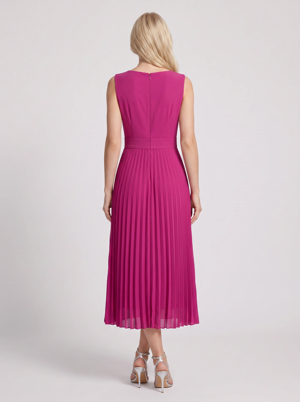 Drapena Cowl Neck Pleated Maxi Dress – Sleeveless Elegant Evening Women Formal Wedding Guest Maxi Dress