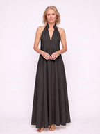 Brescia Halter Neck Maxi Dress – Tiered Halterneck Women Boho Summer Casual Loose Fit Cotton Maxi Dress