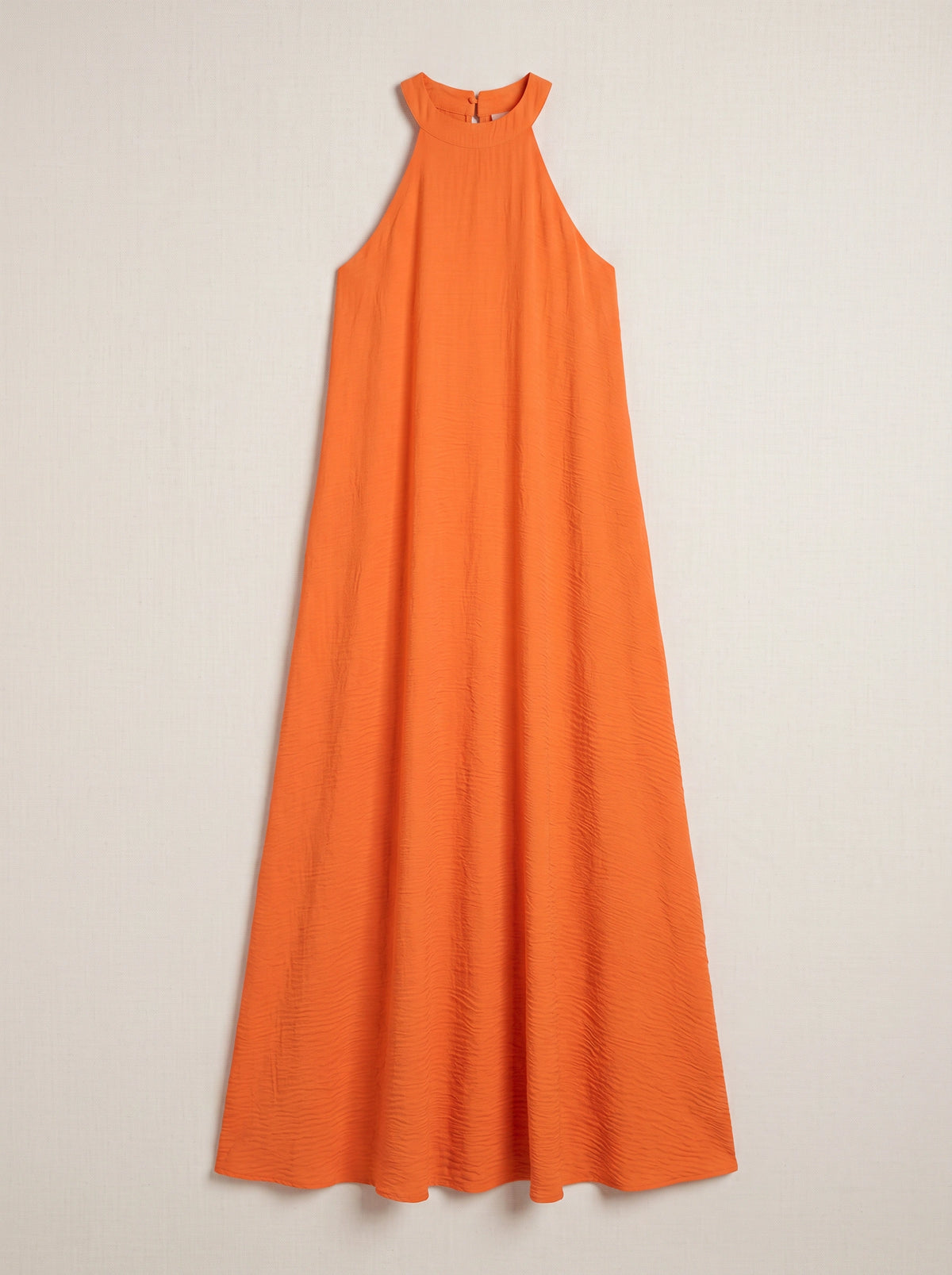 Ripplewave Halter Neck Maxi Dress – Textured Sleeveless Women Summer Wedding Guest Party Evening Maxi Dress
