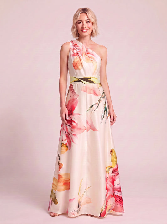 Petalia Halter Neck Floral Maxi Dress – Women Formal Wedding Guest Evening Summer Party Maxi Dress