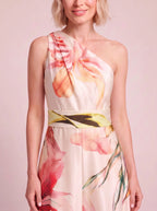 Petalia Halter Neck Floral Maxi Dress – Women Formal Wedding Guest Evening Summer Party Maxi Dress
