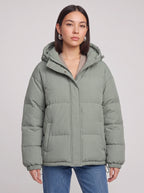 Baflyn Oversized Hooded Puffer Jacket – Women Puffer Coat Ladies Quilted Longline Winter Jacket