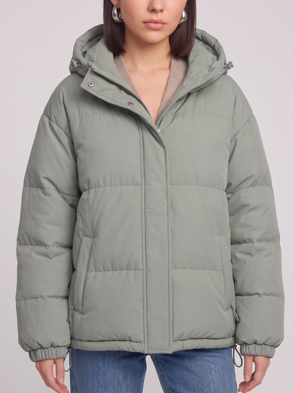 Baflyn Oversized Hooded Puffer Jacket – Women Puffer Coat Ladies Quilted Longline Winter Jacket