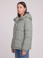 Baflyn Oversized Hooded Puffer Jacket – Women Puffer Coat Ladies Quilted Longline Winter Jacket