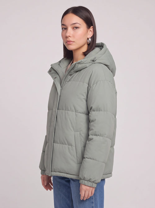 Baflyn Oversized Hooded Puffer Jacket – Women Puffer Coat Ladies Quilted Longline Winter Jacket