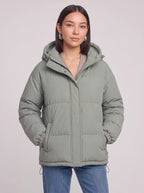 Baflyn Oversized Hooded Puffer Jacket – Women Puffer Coat Ladies Quilted Longline Winter Jacket