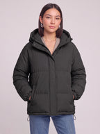 Baflyn Oversized Hooded Puffer Jacket – Women Puffer Coat Ladies Quilted Longline Winter Jacket