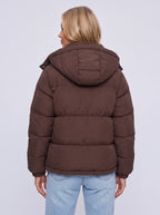 Calduri Oversized Hooded Puffer Jacket – Quilted Padded Women Winter Coat Casual Streetwear Warm Jacket