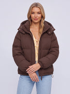 Calduri Oversized Hooded Puffer Jacket – Quilted Padded Women Winter Coat Casual Streetwear Warm Jacket