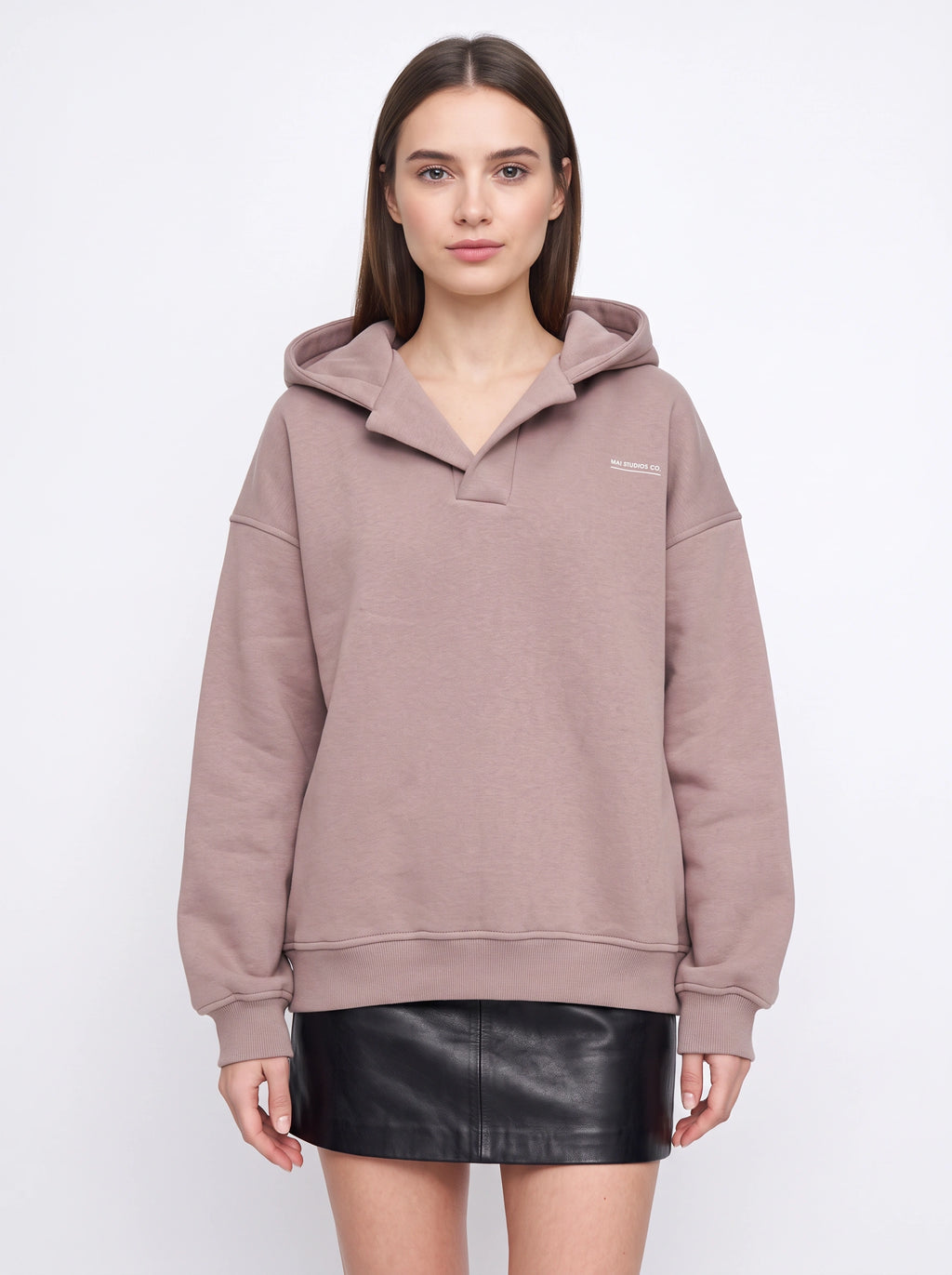 Collaris Oversized Collar Hoodie – Women Oversized Hoodie Casual Streetwear Winter Loungewear Pullover