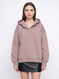 Collaris Oversized Collar Hoodie – Women Oversized Hoodie Casual Streetwear Winter Loungewear Pullover