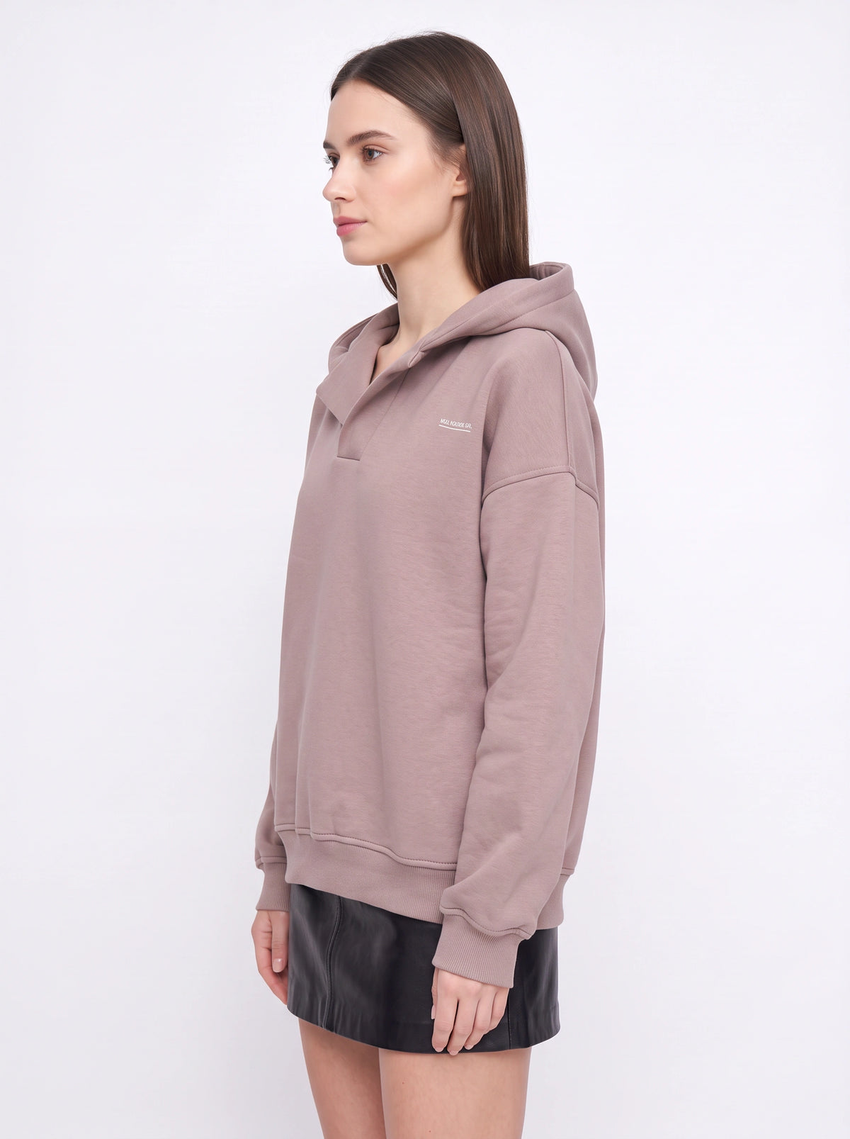 Collaris Oversized Collar Hoodie – Women Oversized Hoodie Casual Streetwear Winter Loungewear Pullover