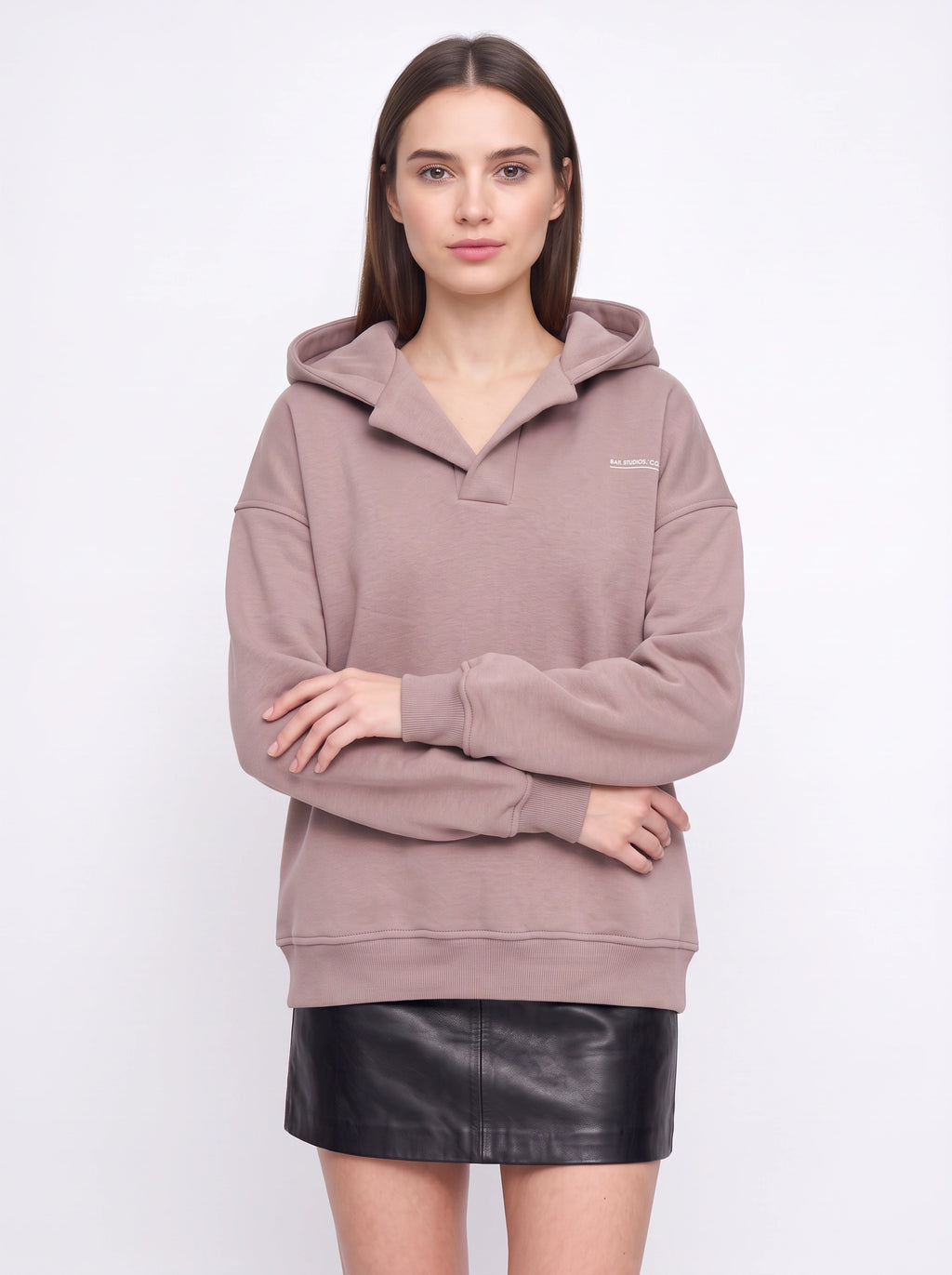 Collaris Oversized Collar Hoodie – Women Oversized Hoodie Casual Streetwear Winter Loungewear Pullover