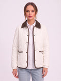 Hushira Quilted Puffer Jacket – Diamond Quilted Corduroy Collar Women Padded Coat Barn Jacket Winter
