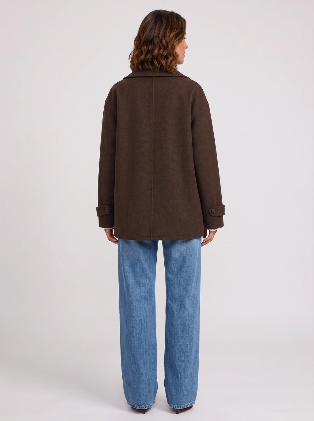 Notlape Oversized Double-Breasted Longline Coat – Women Casual Autumn Winter Office Tailored Oversized Coat