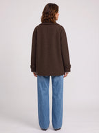 Notlape Oversized Double-Breasted Longline Coat – Women Casual Autumn Winter Office Tailored Oversized Coat