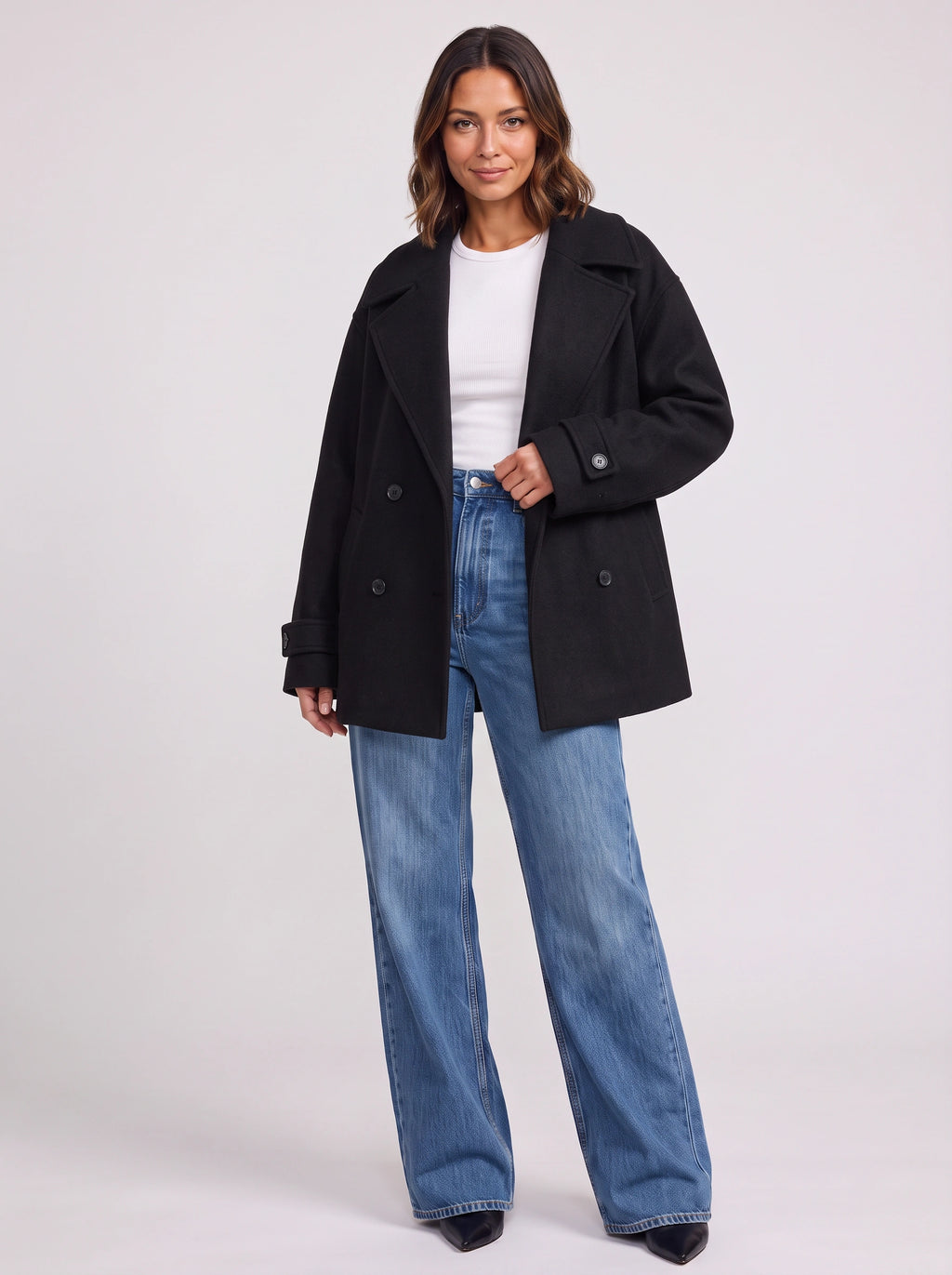 Notlape Oversized Double-Breasted Longline Coat – Women Casual Autumn Winter Office Tailored Oversized Coat