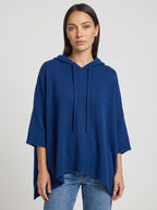 Palefen Ribbed Knit Oversized Hoodie – Women Oversized Hooded Jumper Pullover Blue Casual Relaxed Lounge Top