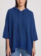 Palefen Ribbed Knit Oversized Hoodie – Women Oversized Hooded Jumper Pullover Blue Casual Relaxed Lounge Top