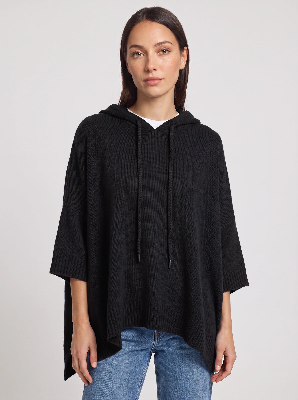 Palefen Ribbed Knit Oversized Hoodie – Women Oversized Hooded Jumper Pullover Blue Casual Relaxed Lounge Top