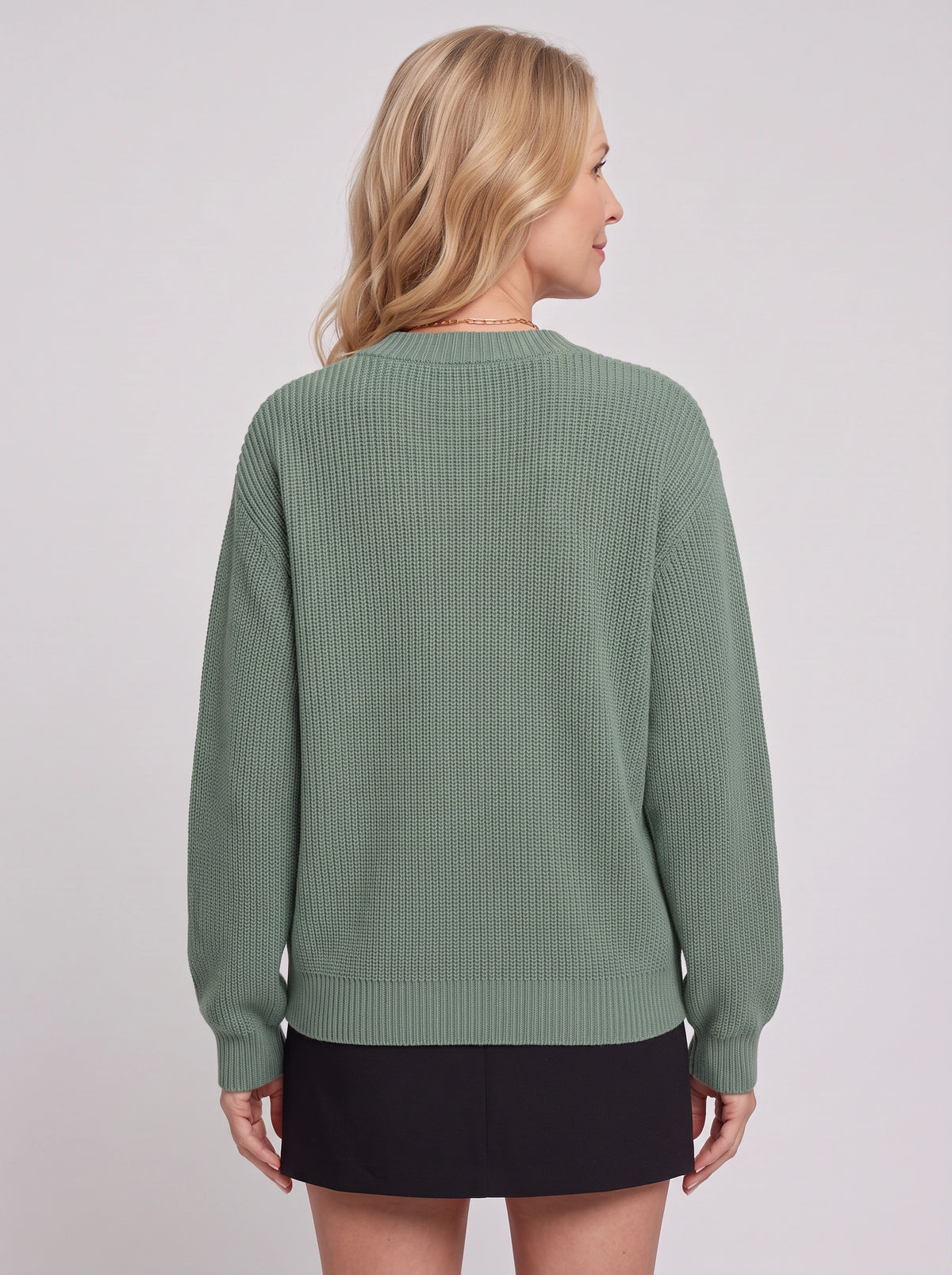 Nettalie Chunky Knit Button Cardigan – Ribbed V-Neck Oversized Women Casual Winter Knitwear Longline Cardigan