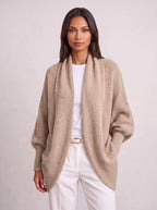 Drapesca Batwing Knit Cardigan – Chunky Oversized Women Sweater Fall Longline Casual Knit Cardigan