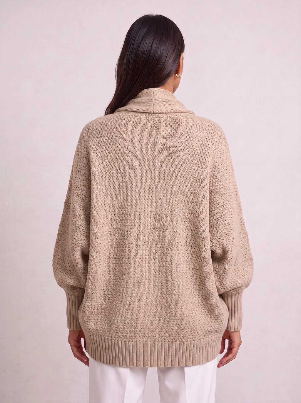 Drapesca Batwing Knit Cardigan – Chunky Oversized Women Sweater Fall Longline Casual Knit Cardigan