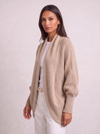 Drapesca Batwing Knit Cardigan – Chunky Oversized Women Sweater Fall Longline Casual Knit Cardigan