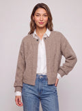 Snafelle Cable-Knit Round Neck Cardigan – Women Wool Blend Casual Autumn Office Layering Cardigan