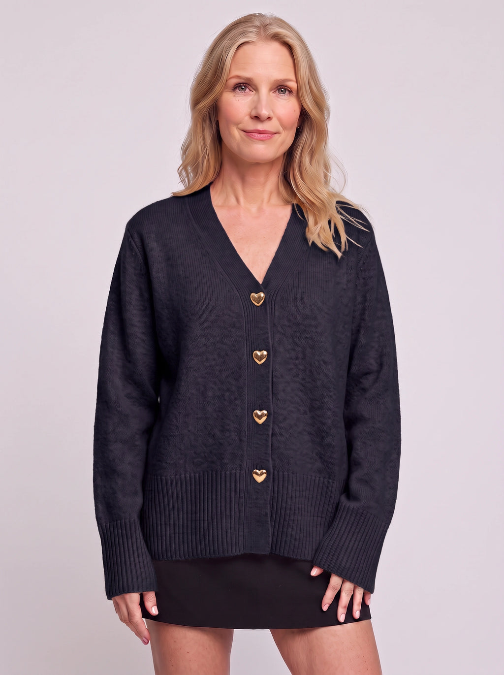 Hartonne Oversized Ribbed Cardigan – Soft Knit Women Casual Autumn Fall Loungewear V-Neck Cardigan