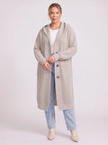 Hoodra Hooded Longline Cardigan – Knit Cardigan Women Casual Oversized Autumn Winter Longline Cardigan