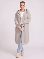 Hoodra Hooded Longline Cardigan – Knit Cardigan Women Casual Oversized Autumn Winter Longline Cardigan