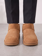 Bandwyre Faux Fur Ankle Snow Boots – Women Winter Warm Slip-On Casual Flat Comfy Ankle Boots