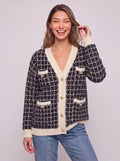 Boutayne Tweed Knit Cardigan – V-Neck Button-Front Women Longline Cardigan Fall Layering Knitwear