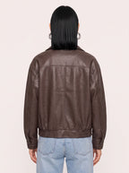 Foltaire Faux Leather Bomber Jacket – Oversized Women Casual Autumn Streetwear Biker Jacket