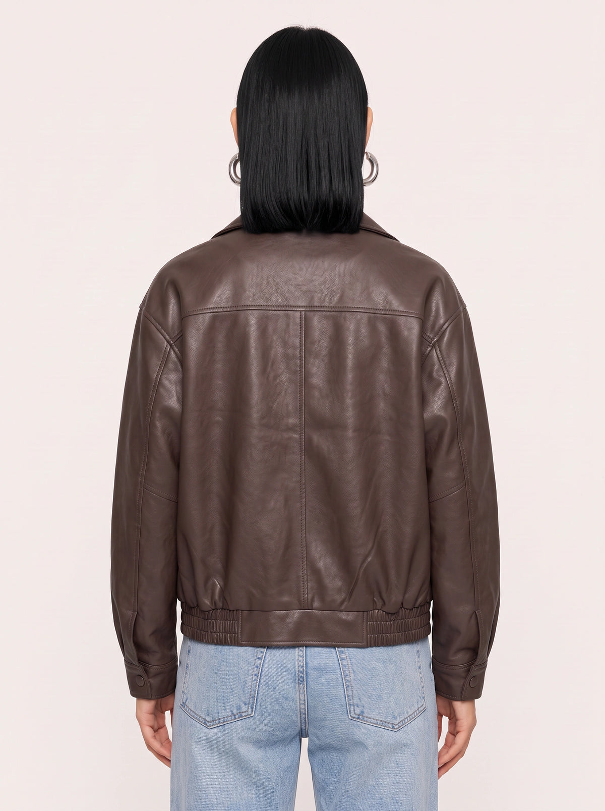 Foltaire Faux Leather Bomber Jacket – Oversized Women Casual Autumn Streetwear Biker Jacket