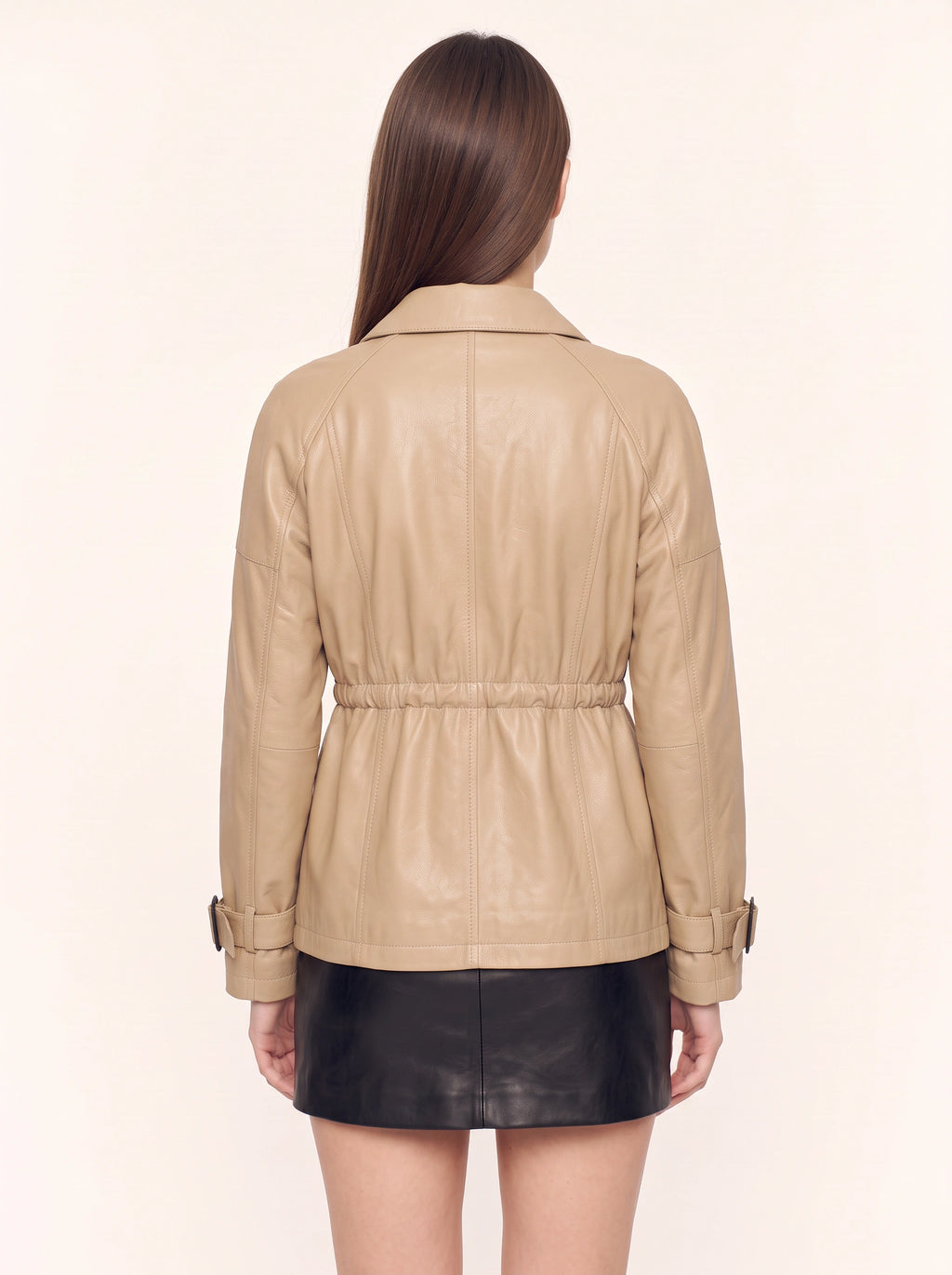Draloop Belted Trench Coat – Faux Leather Women Casual Autumn Winter Oversized Longline Jacket